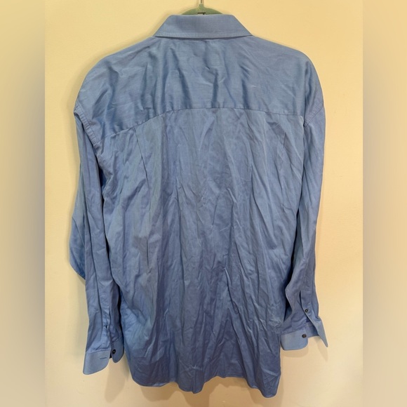 Ermenegildo Zegna Men 18.5/47 Blue Button Up LS Cotton Shirt - Picture 2 of 11